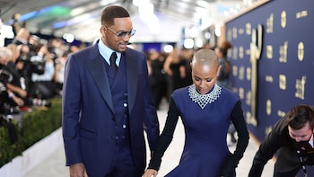 Will Smith. Con su esposa