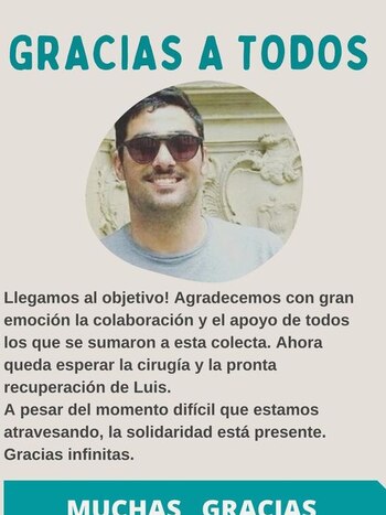 Luis Escalada consiguió el dinero para operarse en Mar del Plata tras la quebradura de cadera