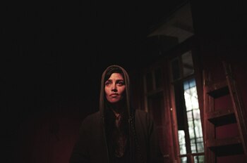 Jazmin Carballo durante la obra