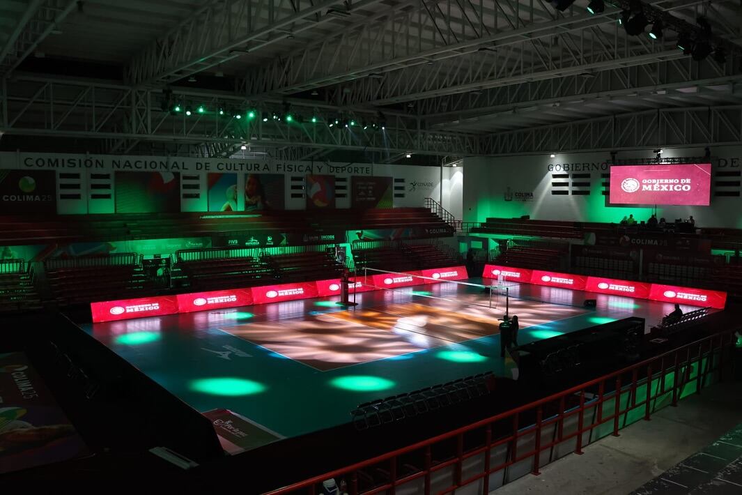 El Auditorio Multifuncional Unidad Deportiva Morelos, Colima, donde se desarrolla la Copa Panamericana de Vóley 2025. Crédito: Norceca