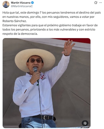 Expresidente anuncia su respaldo al candidato de Juntos por el Perú.