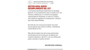 El comunicado de APLA