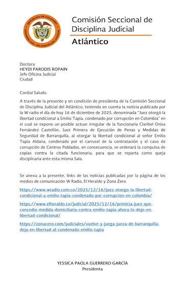 La Comisión Seccional de Disciplina