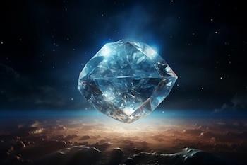 Polvo de diamantes en la