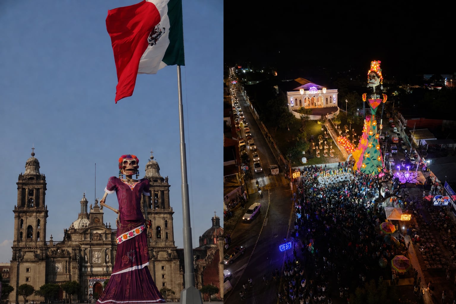 La catrina monumental de CDMX ya tiene rival: Veracruz presume catrina de más de 33 metros