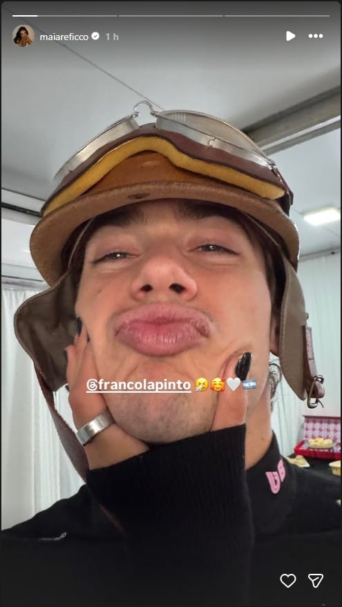 La actriz Maia Reficco compartió una tierna foto junto al piloto Franco Colapinto, confirmando así su romance públicamente