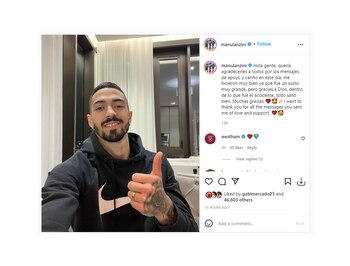 El posteo de Manu Lanzini