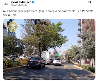 Avenida Chapultepec registra carga que