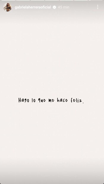 Gabriela Herrera envía mensaje en