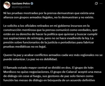 Petro salió en defensa de