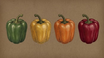 Los colores de los morrones revelan diferencias en sabor y nutrientes