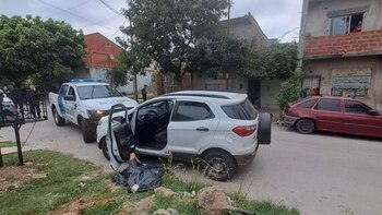 El cuerpo del presunto delincuente