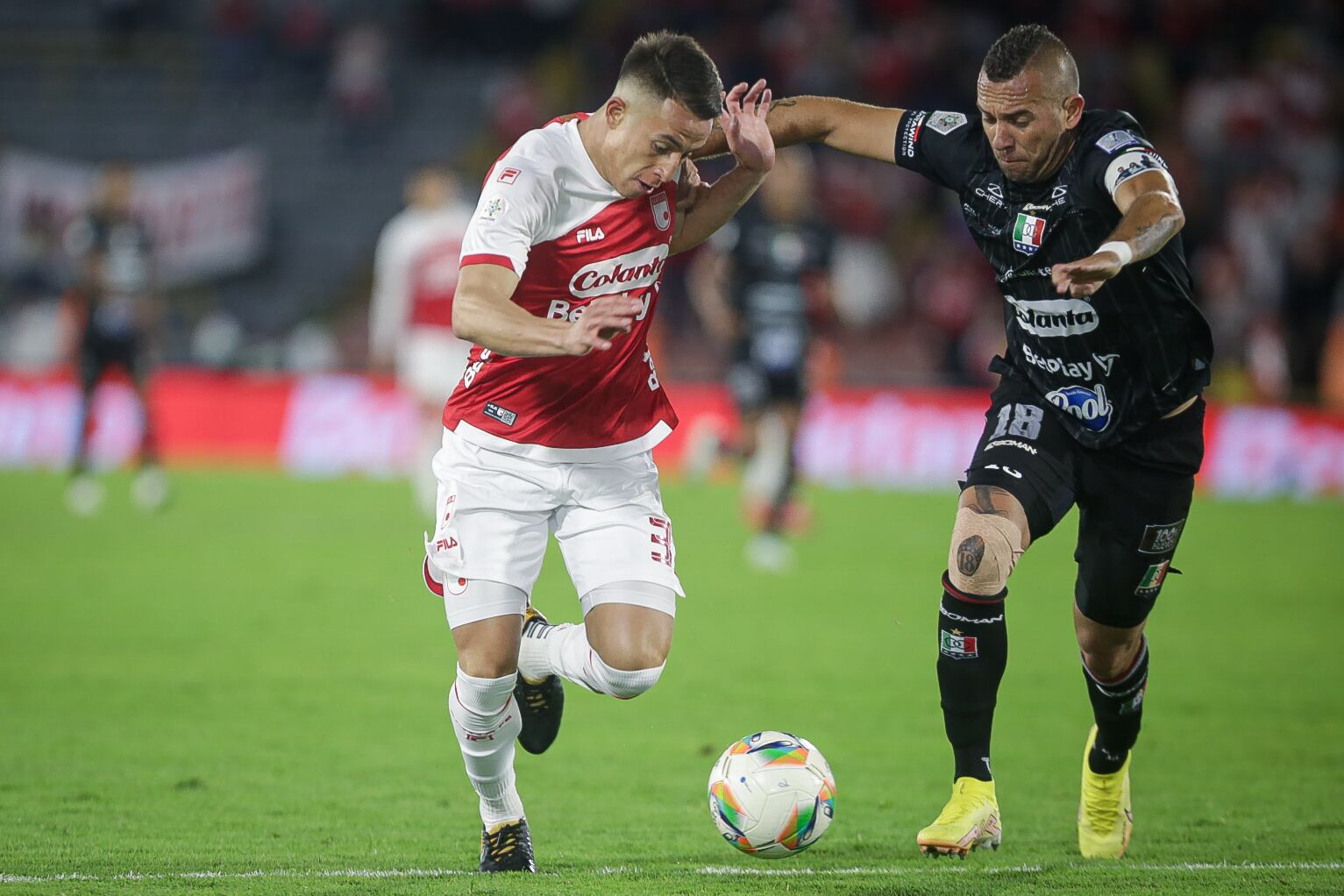 Santa Fe eliminó al Once Caldas con un triunfo por 1-0 en El Campín, por la quinta fecha de los cuadrangulares de la Liga BetPlay - crédito Colprensa