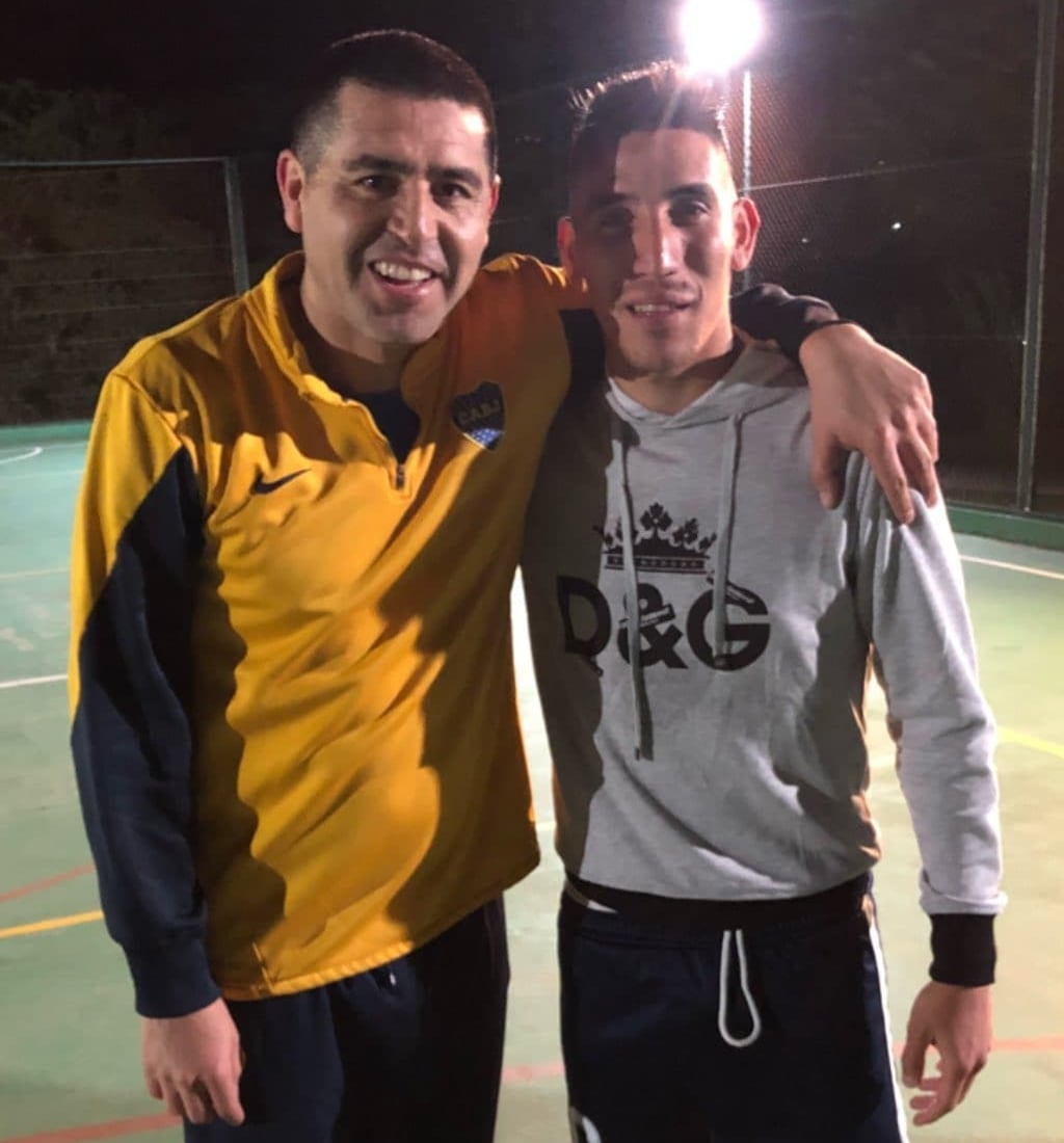Riquelme y Centurión durante un encuentro privado hace algunos años