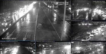 El inicio de la jornada marcó con precipitaciones en algunas localidades en el sur de la ciudad - crédito Bogotá Tránsito/X