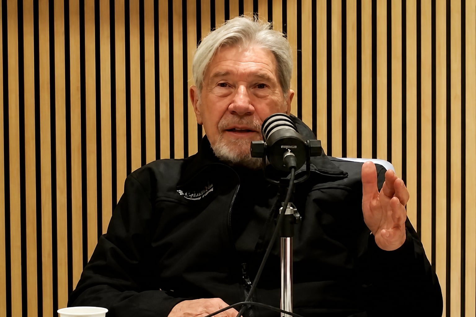 El actor Germán Kraus en la entrevista para