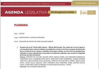 En la agenda legislativa de