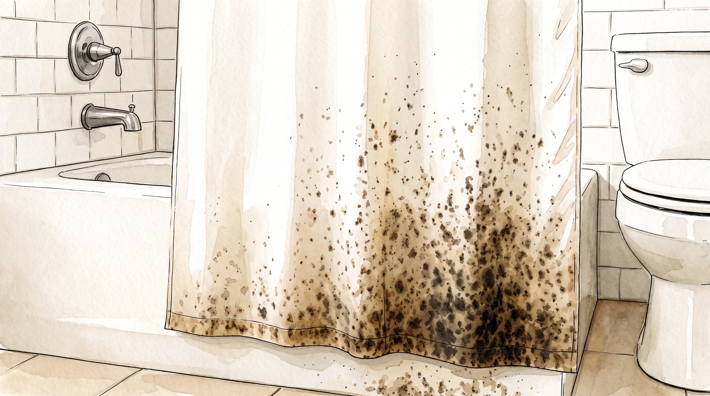 Cómo eliminar el moho de la cortina de baño fácilmente y dejarla como nueva