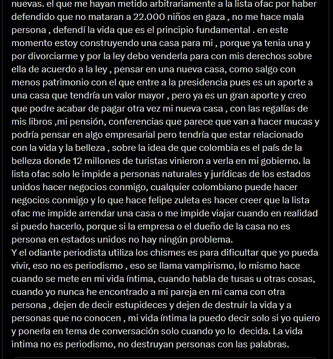 Gustavo Petro pidió que dejen de decir “estupideces” y que lo dejen disfrutar de la vida - crédito @petrogustavo/X