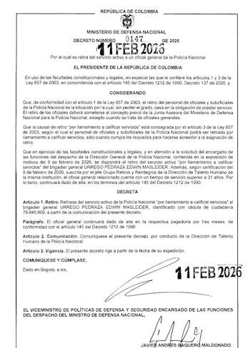 Decreto 0147 de 2026 emitido