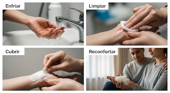 El protocolo de quemaduras recomienda