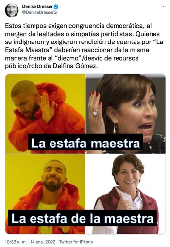 La politóloga comparó el caso