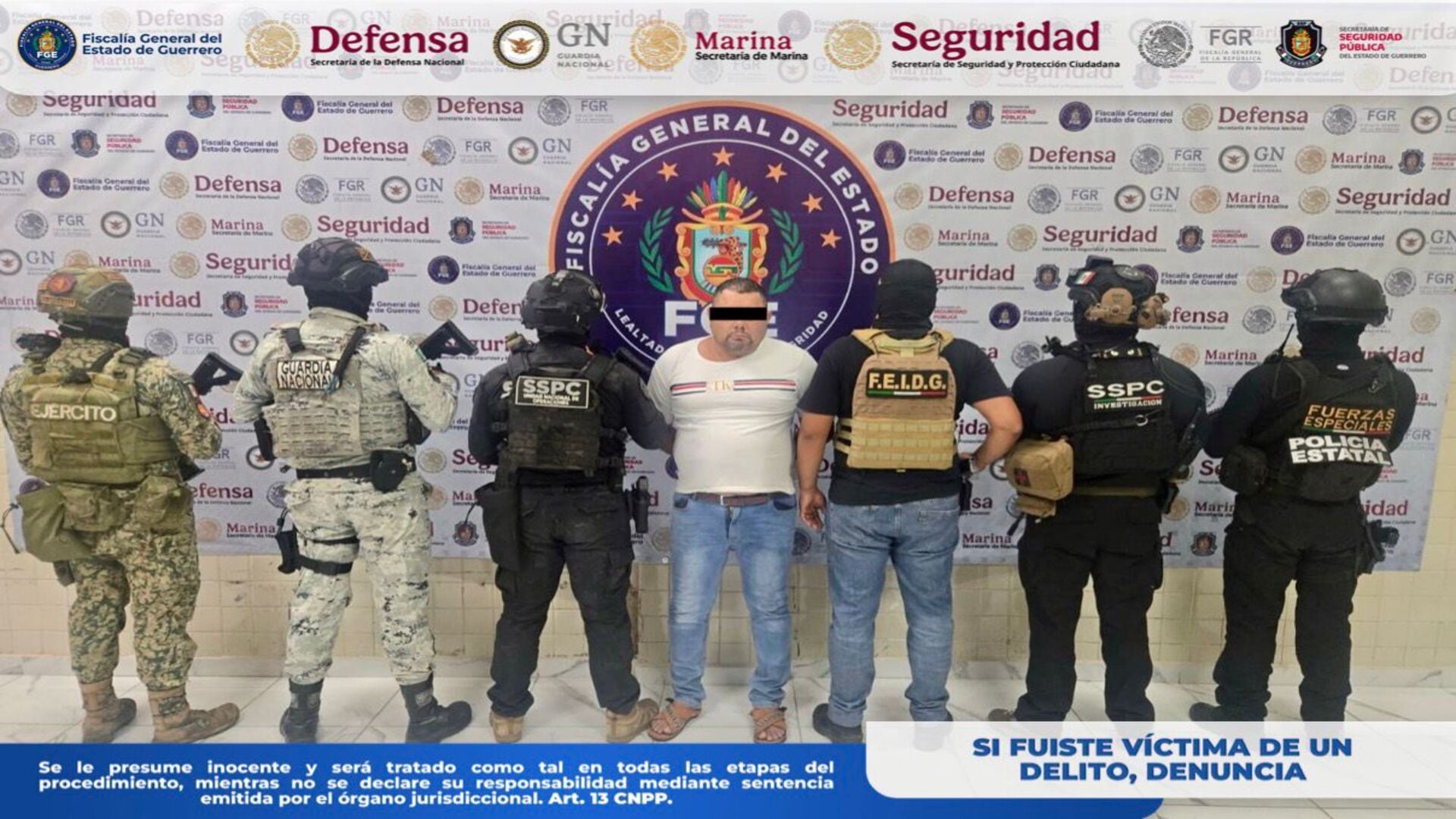 El sujeto recientemente capturado (FGE Guerrero)