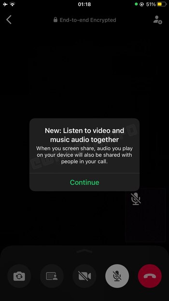 Compartir audio durante videollamadas de