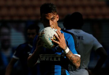 El delantero del Inter lleva