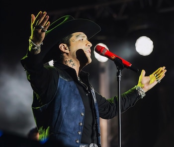 Los grandes éxitos de Christian Nodal fueron de los más esperados y coreados de la noche. El mexicano cerró los conciertos en el stage principal. Cortesía: Festival Picnic