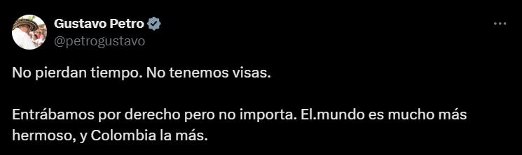 Gustavo Petro confirmó que
