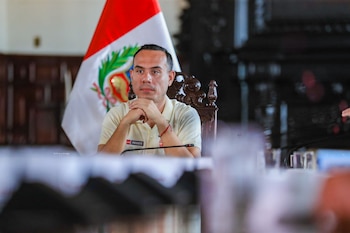 El presidente interino José Jerí