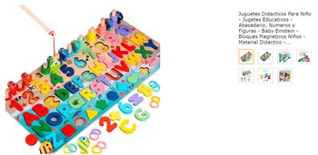 juguetes educativos - abecedario, números
