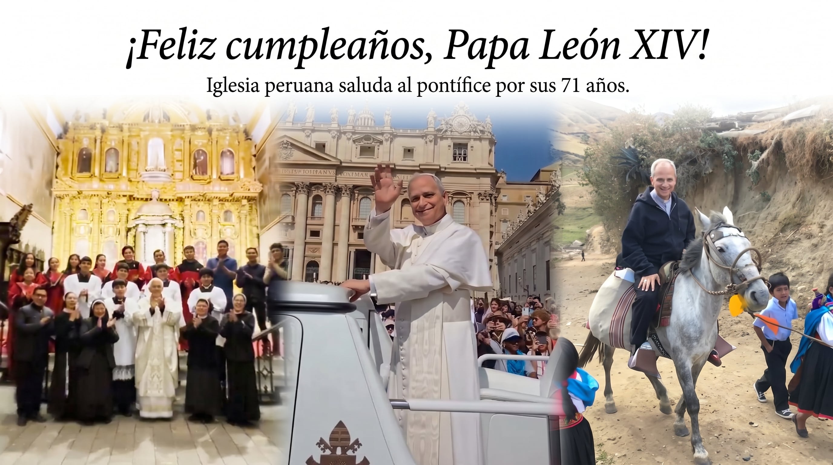 La Iglesia peruana felicita al papa León XIV por sus 71 años mediante una composición con imágenes de su labor pastoral. (Imagen Ilustrativa Infobae)
