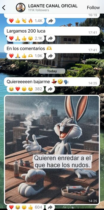 El mensaje de L-Gante luego