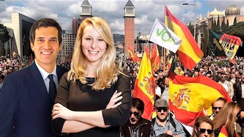 Santiago Muzio y Marion Maréchal,