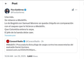 Federico Gutiérrez comparó administración de