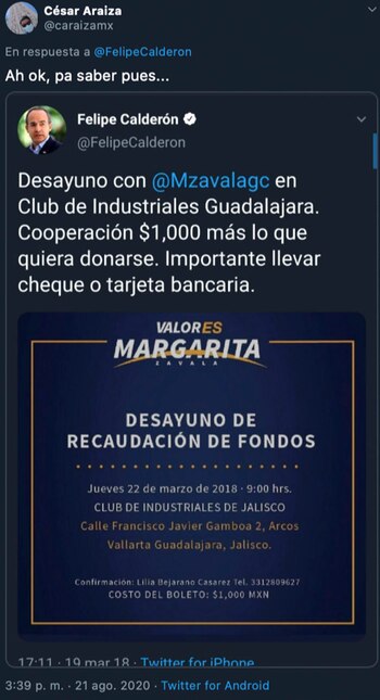 Margarita Zavala violó la Ley