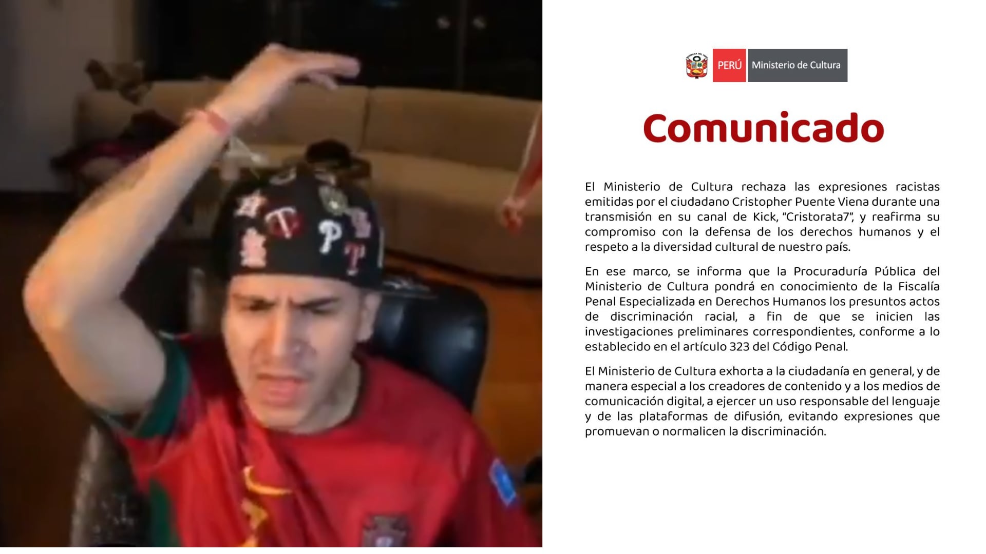 Un creador de contenido difundió expresiones racistas durante una transmisión en vivo en la plataforma Kick. Composición: Infobae