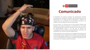 Ministerio de Cultura rechaza expresiones racistas de creador de contenido ‘Cristorata’ y anuncia acciones legales
