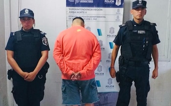 Hernán Borda tras ser detenido