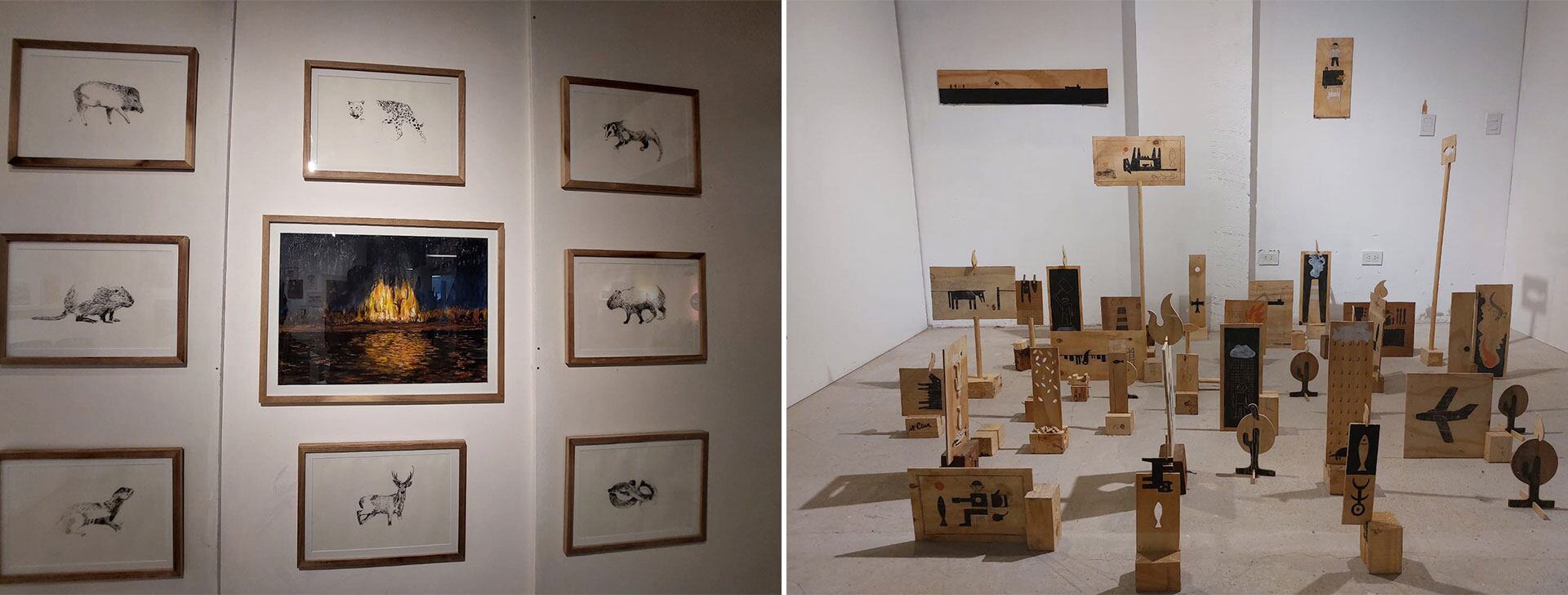 Algunas obras de Maria Bressanello, en El Vivero, y Nant Ezequiel, en Crudo