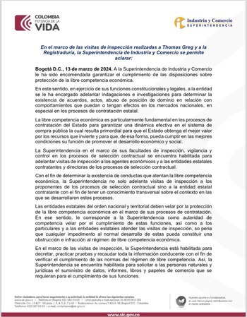 La SIC respondió a cuestionamientos