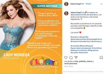 Tomado de Instagram @ladynoriega7