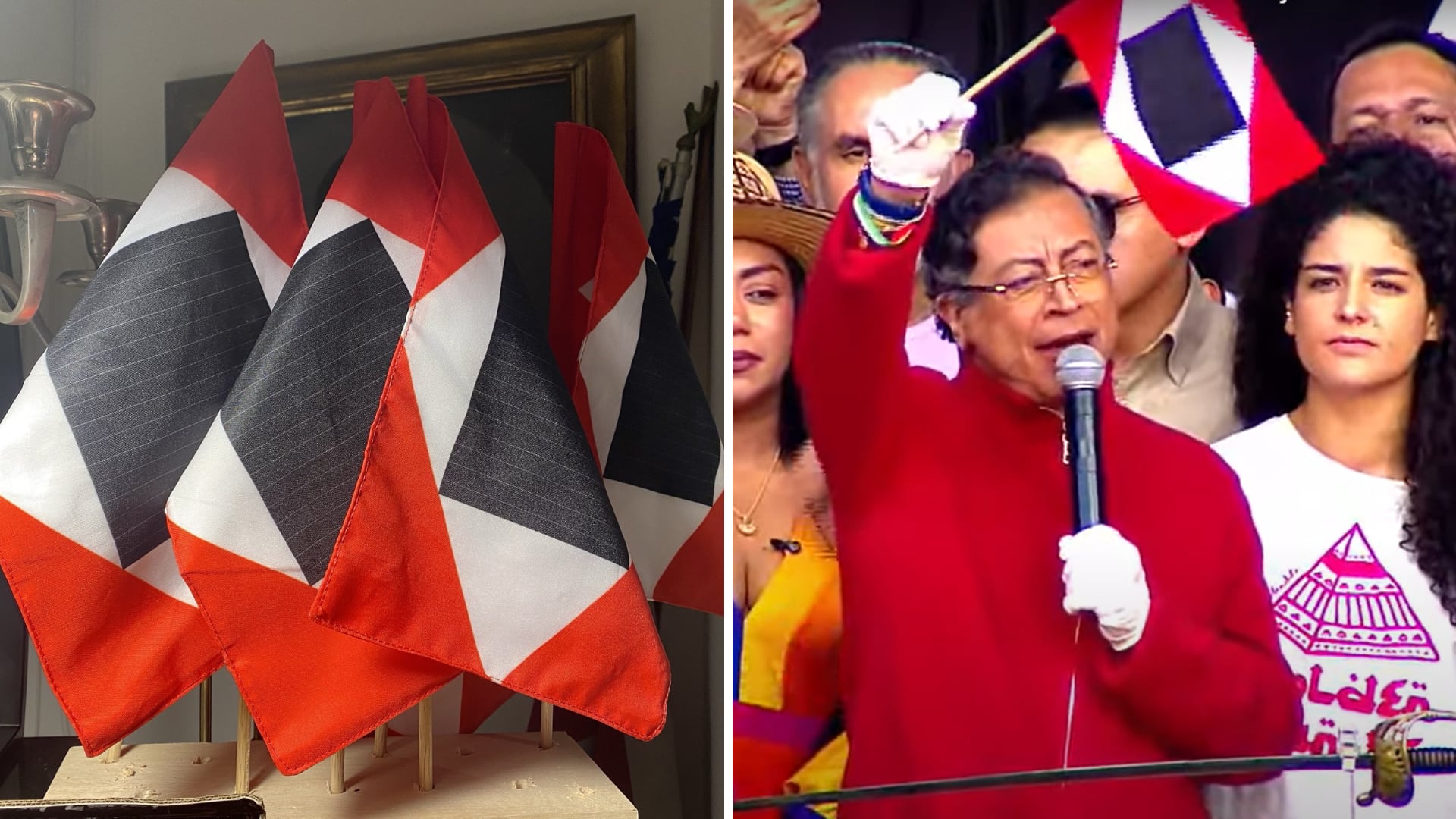 Petro respondió a columnista que aseguró que la bandera “Guerra a muerte” es del cartel de los Soles: “No denigre”