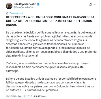 Iván Cepeda habló sobre la