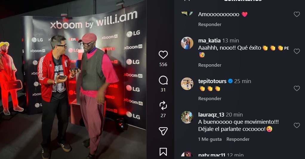 will.i.am queda sorprendido al escuchar a Los Mirlos: “Es de 1970 o algo así”. Captura: Instagram Coco Maggio.