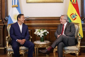 Alberto Fernández con el presidente