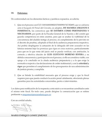 Moreno condicionó su asistencia a