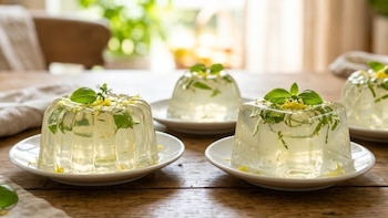 Gelatina de limón y albahaca: postre digestivo, bajo en calorías y con vitamina C